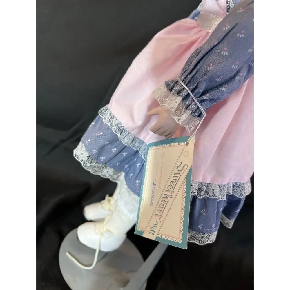 15.5” Bradley Dolls Porcelain Sweatheart Jeanne Vintage Rare W Original Box New
